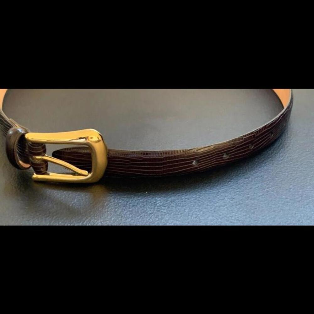 GENUINE MARTIN DINGHAM ITALIAN LEATHER BELT WOMEN’S SM CROC PRINT